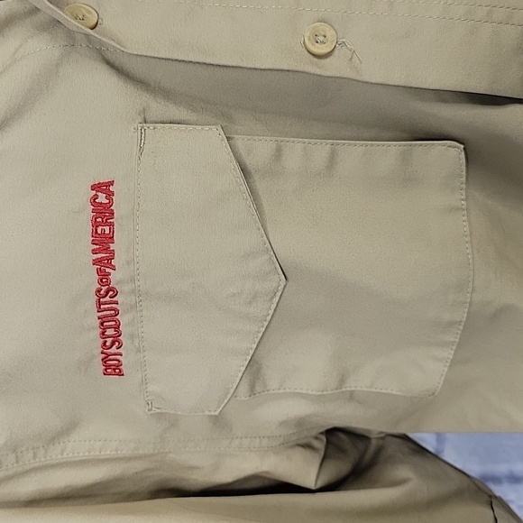 BOY SCOUTS OF AMERICA Uniform Shirt Tan Button Up Short Sleeves‎ Youth La… - Picture 3 of 9